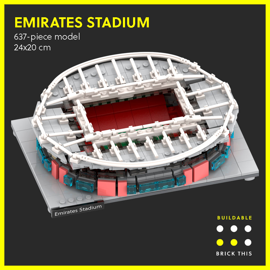 Emirates Stadium custom LEGO kit instructions only Brick This